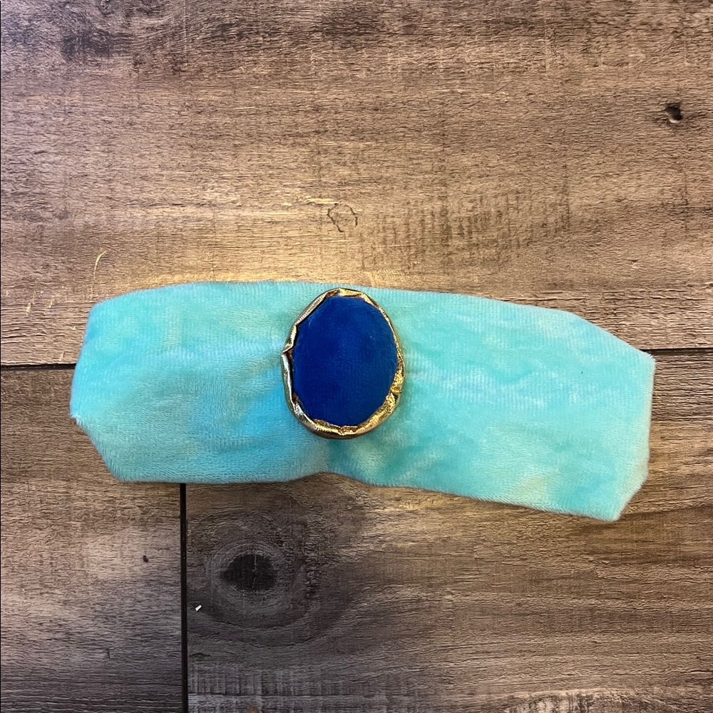 Jasmin Blue and Gold Stone Headband